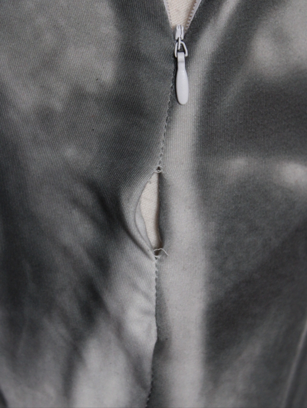 SHEIN ICON Gray White Tie Dye Mesh Maxi Dress XS - Picture 6 of 9